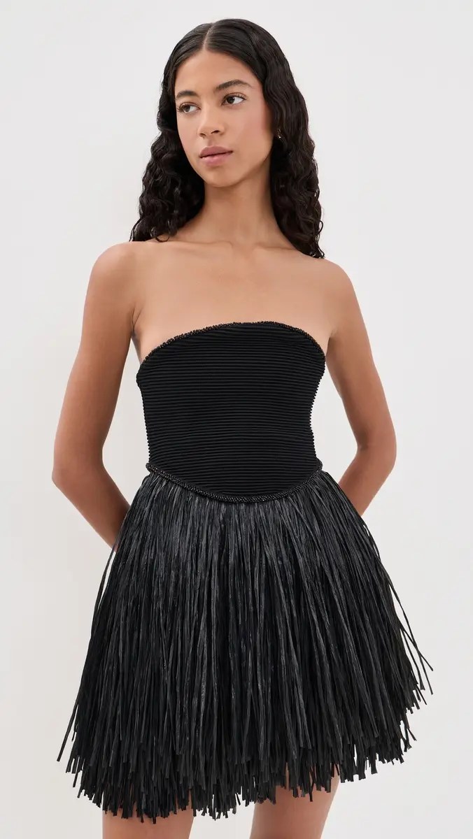 Aje Florentia Raffia Mini Dress | Thumbnail 2 Aje Florentia Raffia Mini Dress | Thumbnail 2