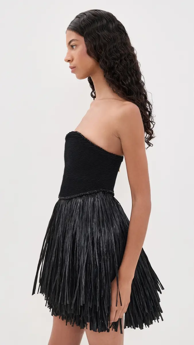 Aje Florentia Raffia Mini Dress | Thumbnail 4 Aje Florentia Raffia Mini Dress | Thumbnail 4