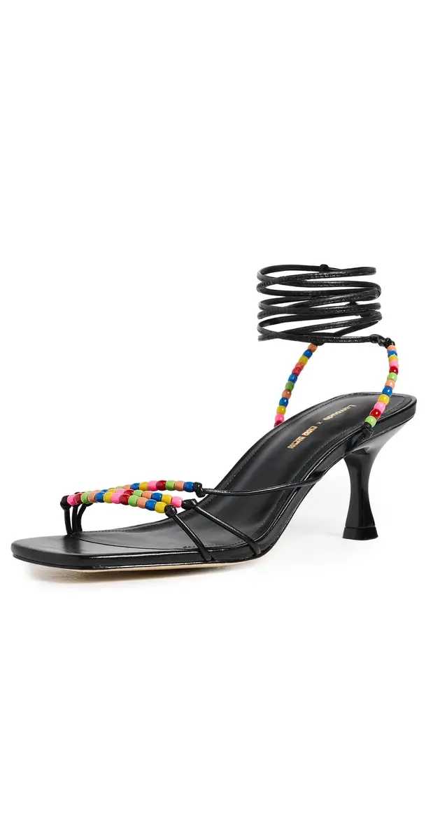 Larroudé x Ciao Lucia Eloisa Sandals Calf Skin Black | Image 1 Larroudé x Ciao Lucia Eloisa Sandals Calf Skin Black | Image 1
