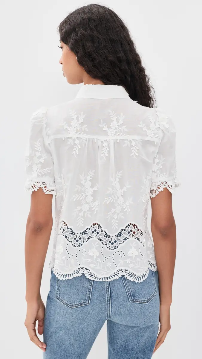Generation Love Mina 3D Voile Button Down Shirt | Thumbnail 3 Generation Love Mina 3D Voile Button Down Shirt | Thumbnail 3