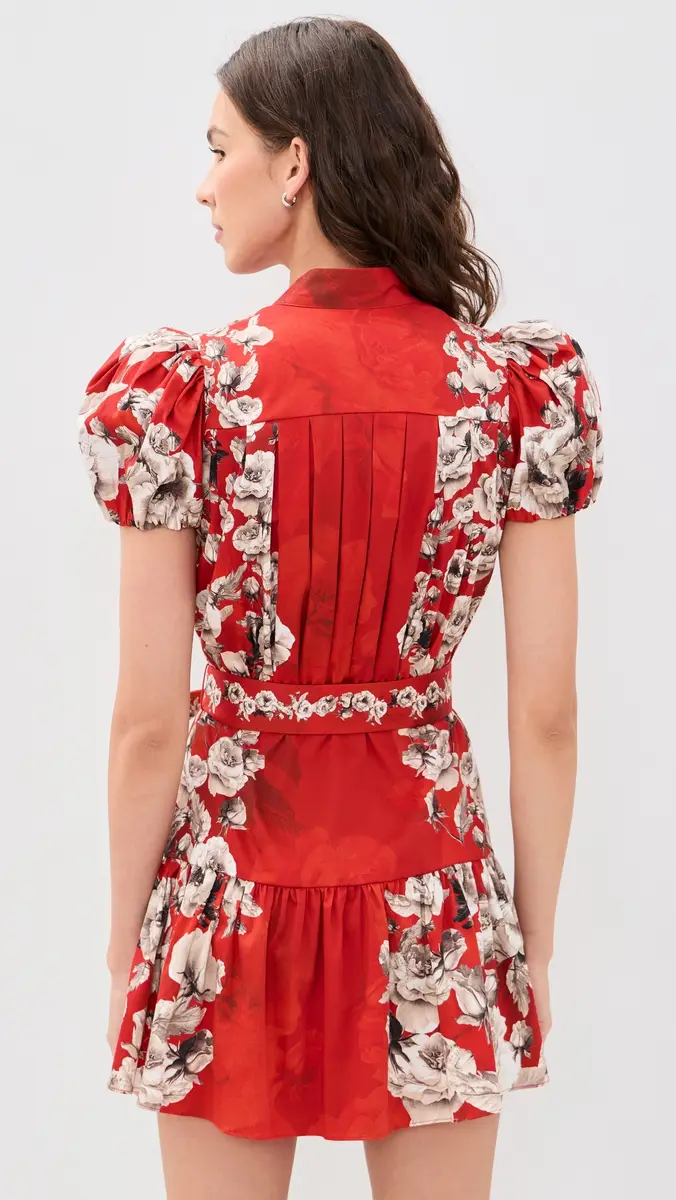 Alice + Olivia Cora Tiered Mini Shirt Dress | Thumbnail 3