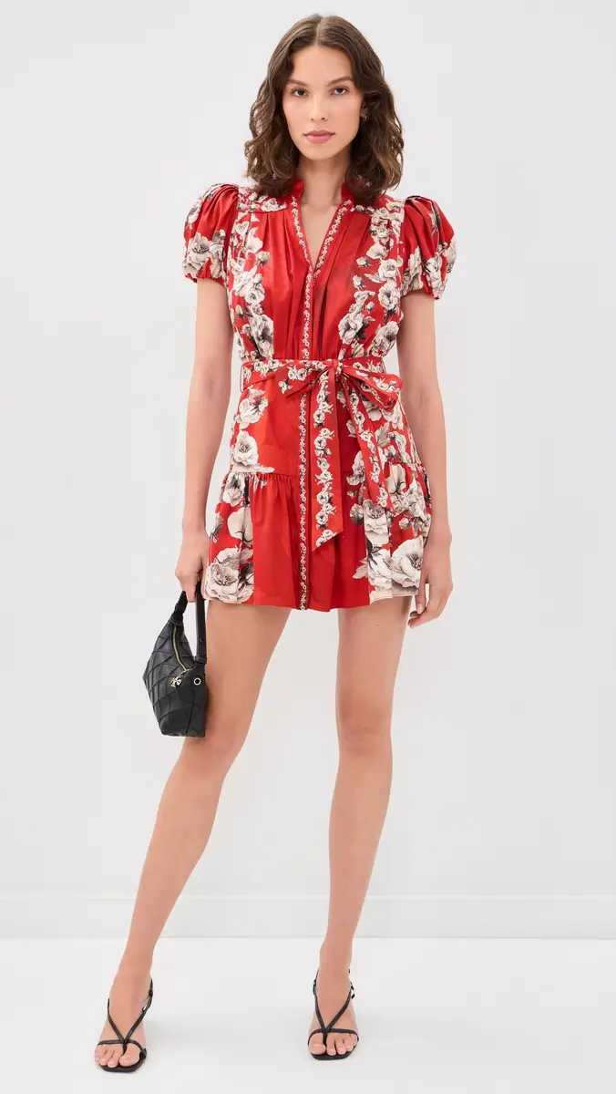 Alice + Olivia Cora Tiered Mini Shirt Dress | Thumbnail 5