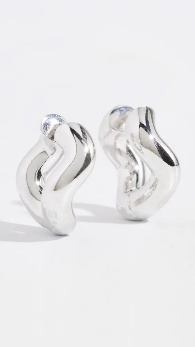 CHARLOTTE CHESNAIS Petite Wave Hoop Earrings | Thumbnail 2