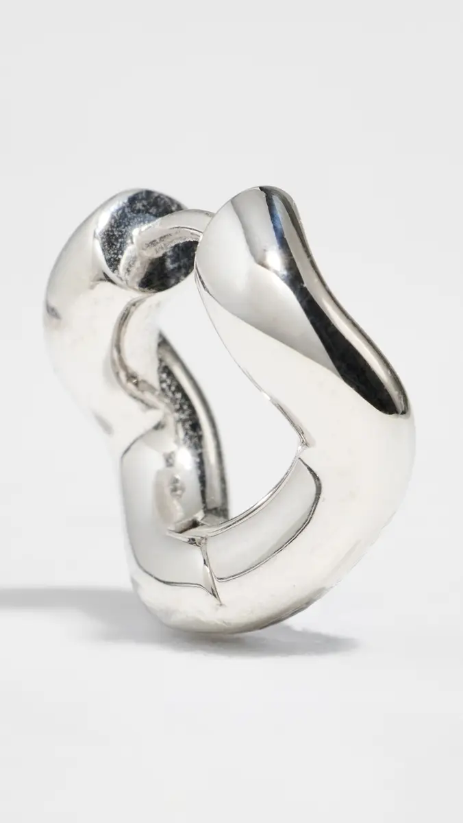 CHARLOTTE CHESNAIS Petite Wave Hoop Earrings | Thumbnail 5