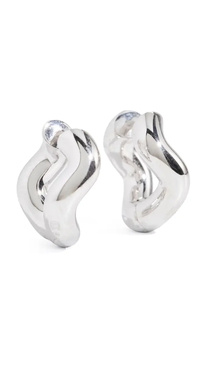 CHARLOTTE CHESNAIS Petite Wave Hoop Earrings | Thumbnail 6