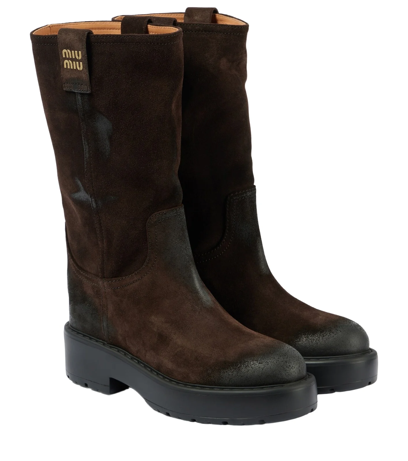 Logo suede ankle boots Logo suede ankle boots