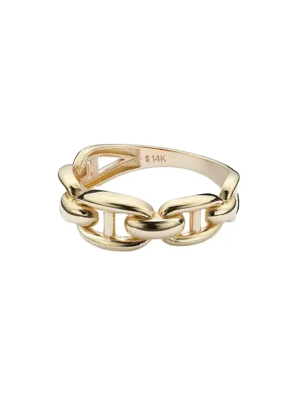 Puffed Maritime 14kt gold ring