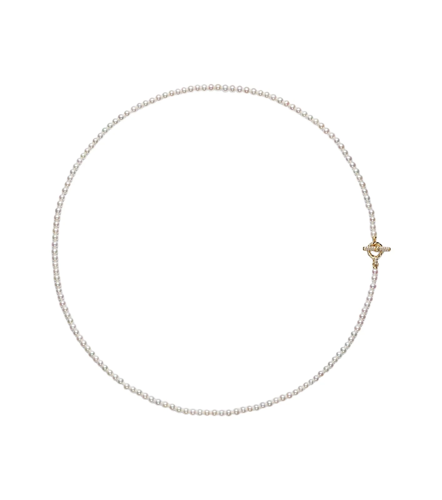 David Yurman Pearl Classics Petite 18kt gold necklace with freshwater pearls and diamonds