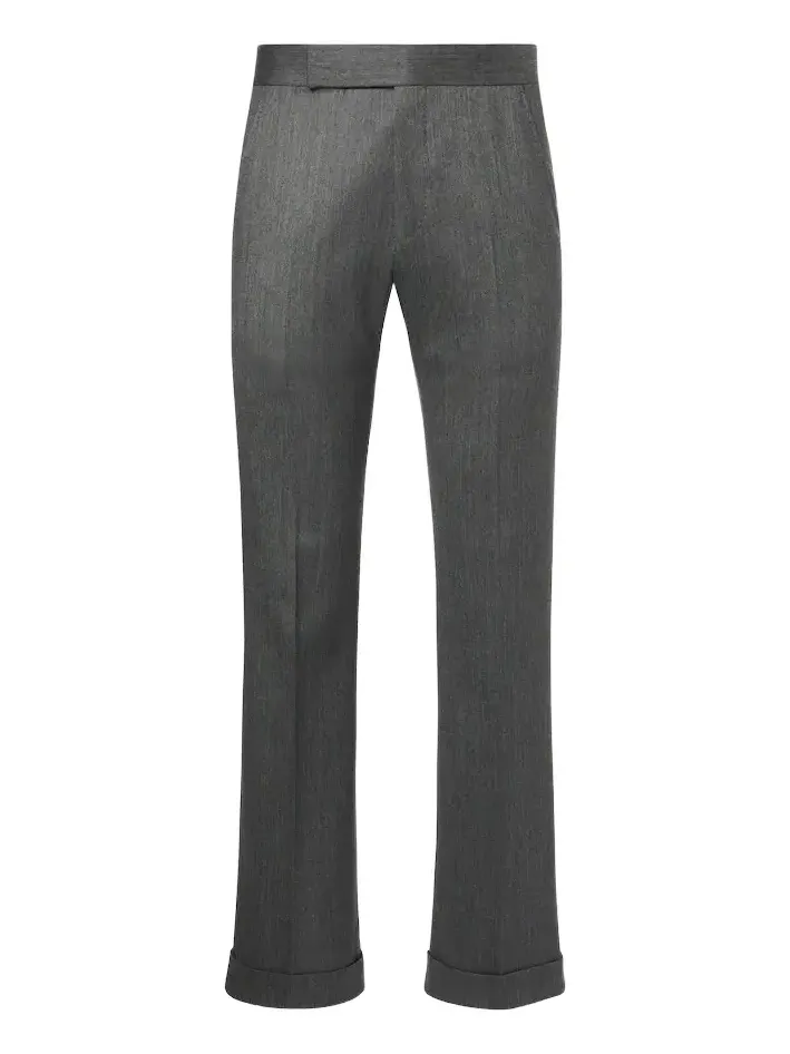 Mouliné wool twill straight pants Mouliné wool twill straight pants