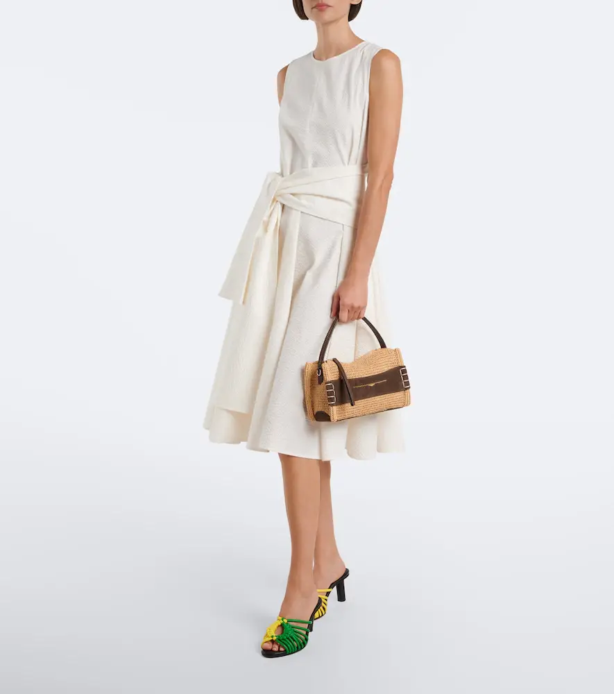 JW Anderson Loafer Small suede-trimmed raffia top-handle bag | Thumbnail 4 JW Anderson Loafer Small suede-trimmed raffia top-handle bag | Thumbnail 4