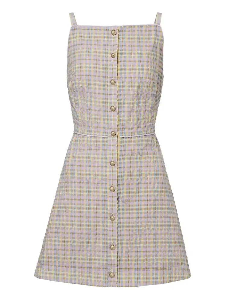 Skye plaid seersucker minidress Skye plaid seersucker minidress