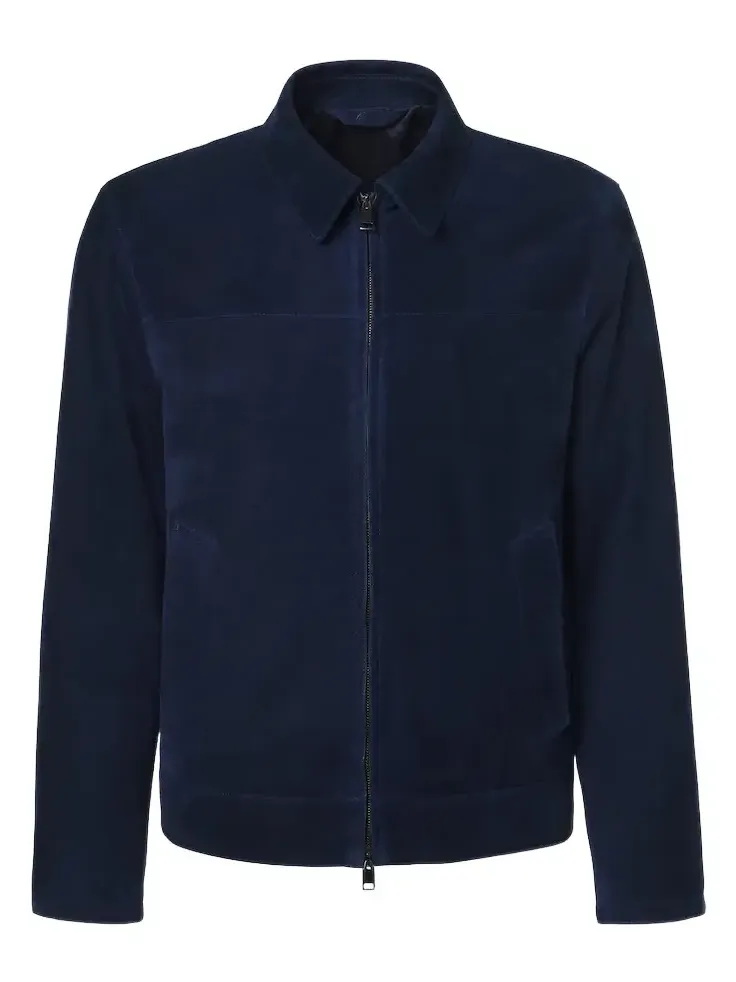 Suede blouson jacket
