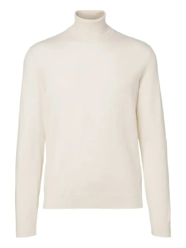 Virgin wool turtleneck sweater