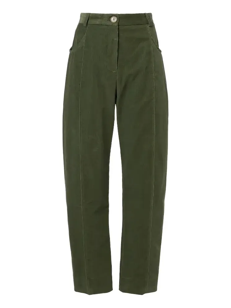 Blazé Milano Sorraia cotton corduroy barrel-leg pants Blazé Milano Sorraia cotton corduroy barrel-leg pants