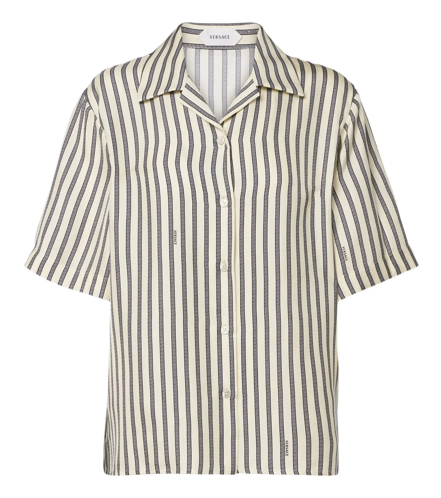 Meandros striped silk twill shirt Meandros striped silk twill shirt