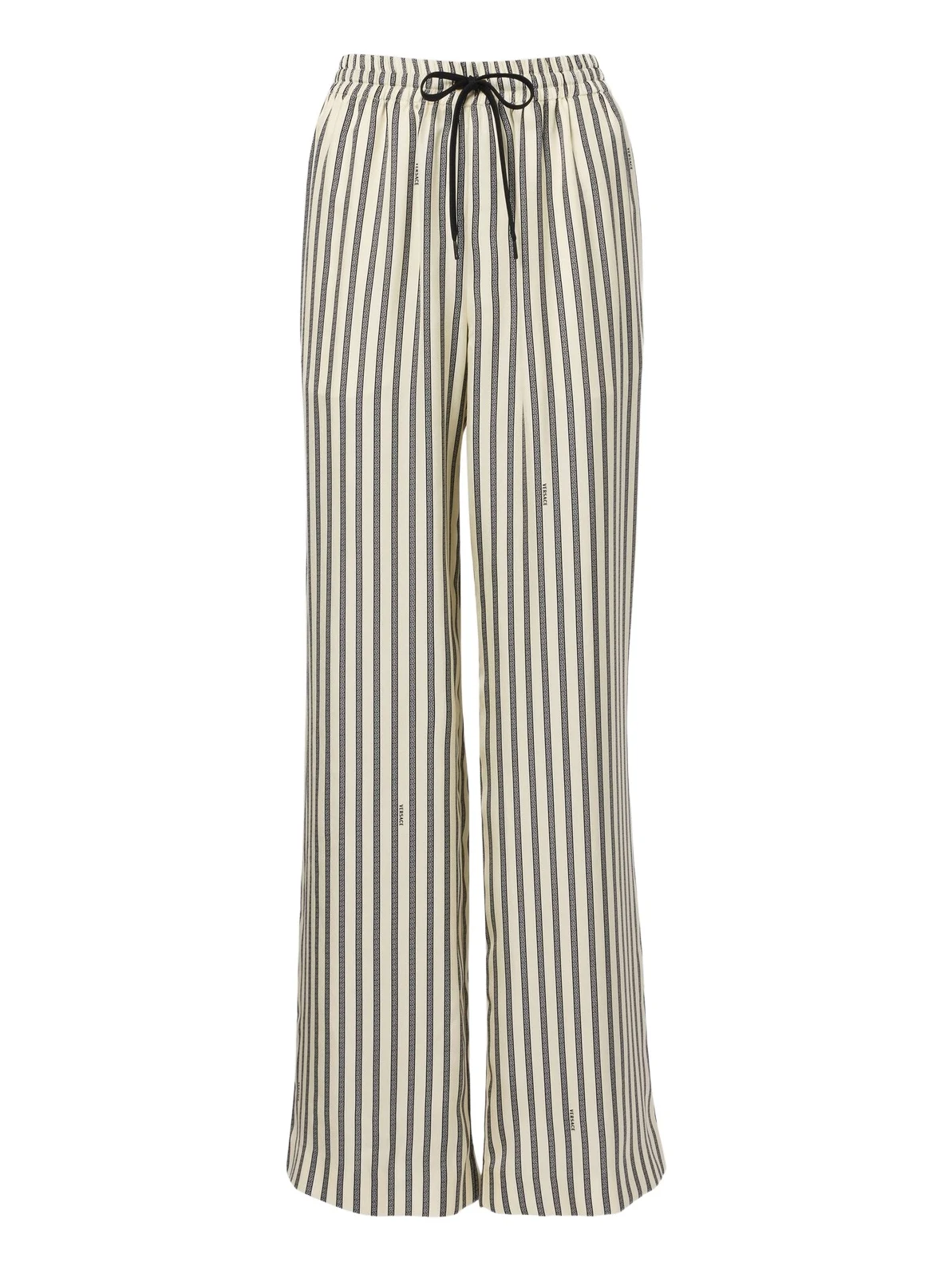 Meandros silk twill wide-leg pants