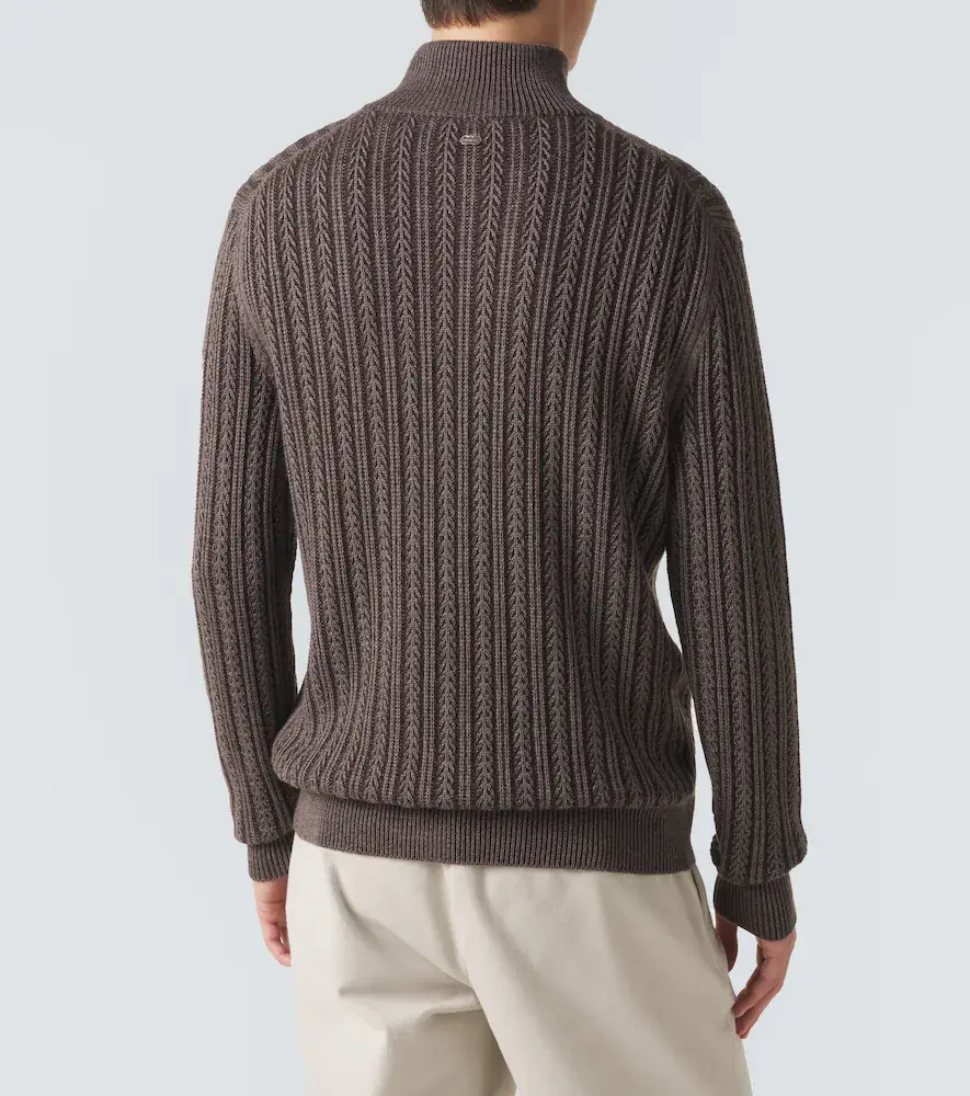 AGNONA Cashmere, wool, and silk half-zip sweater | Thumbnail 4 AGNONA Cashmere, wool, and silk half-zip sweater | Thumbnail 4