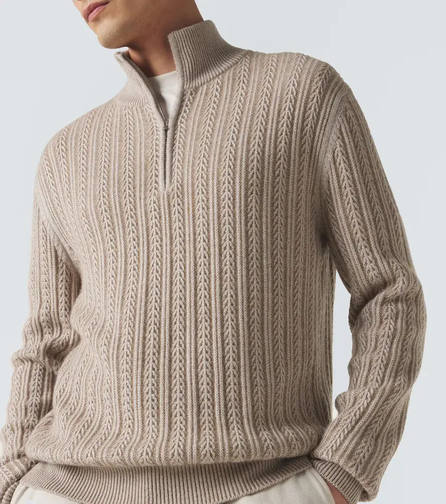 AGNONA Cashmere, wool, and silk half-zip sweater | Thumbnail 4 AGNONA Cashmere, wool, and silk half-zip sweater | Thumbnail 4