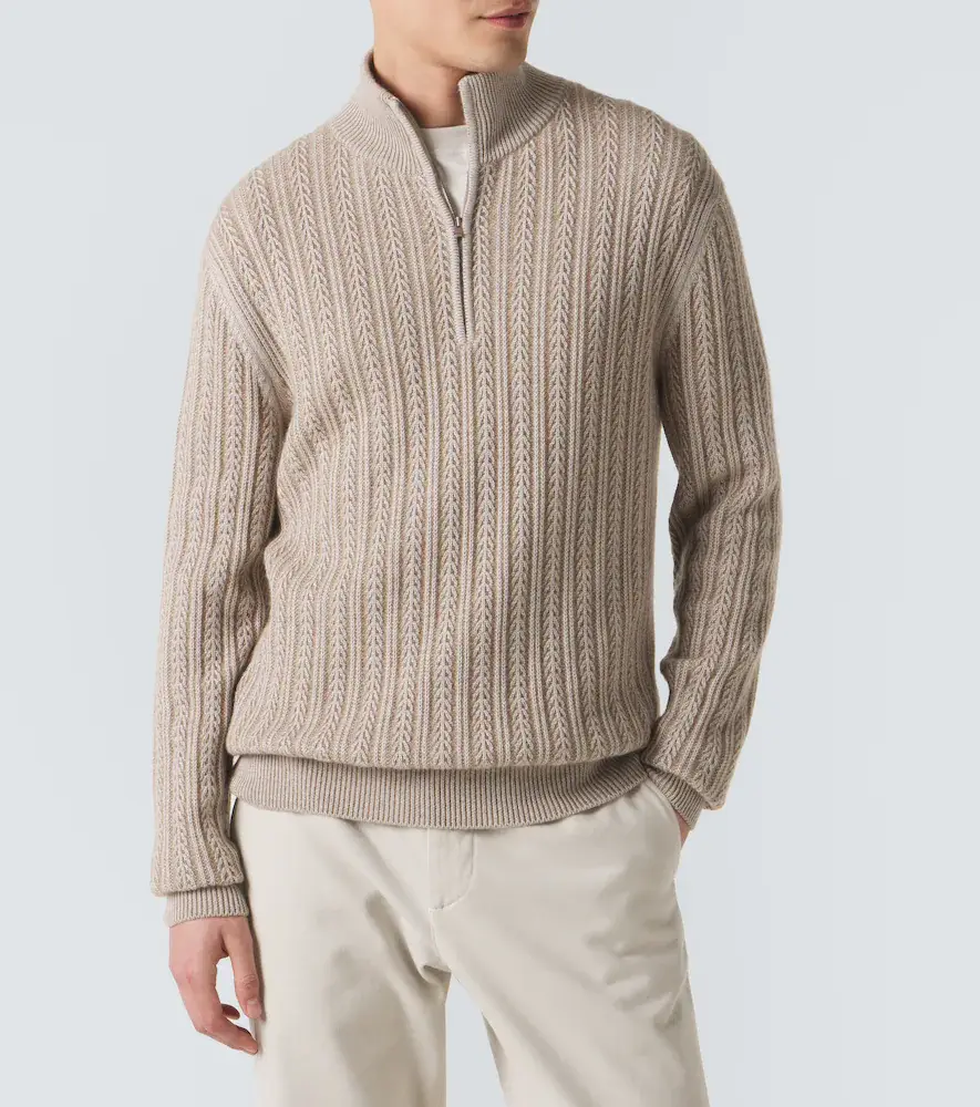 AGNONA Cashmere, wool, and silk half-zip sweater | Thumbnail 5 AGNONA Cashmere, wool, and silk half-zip sweater | Thumbnail 5
