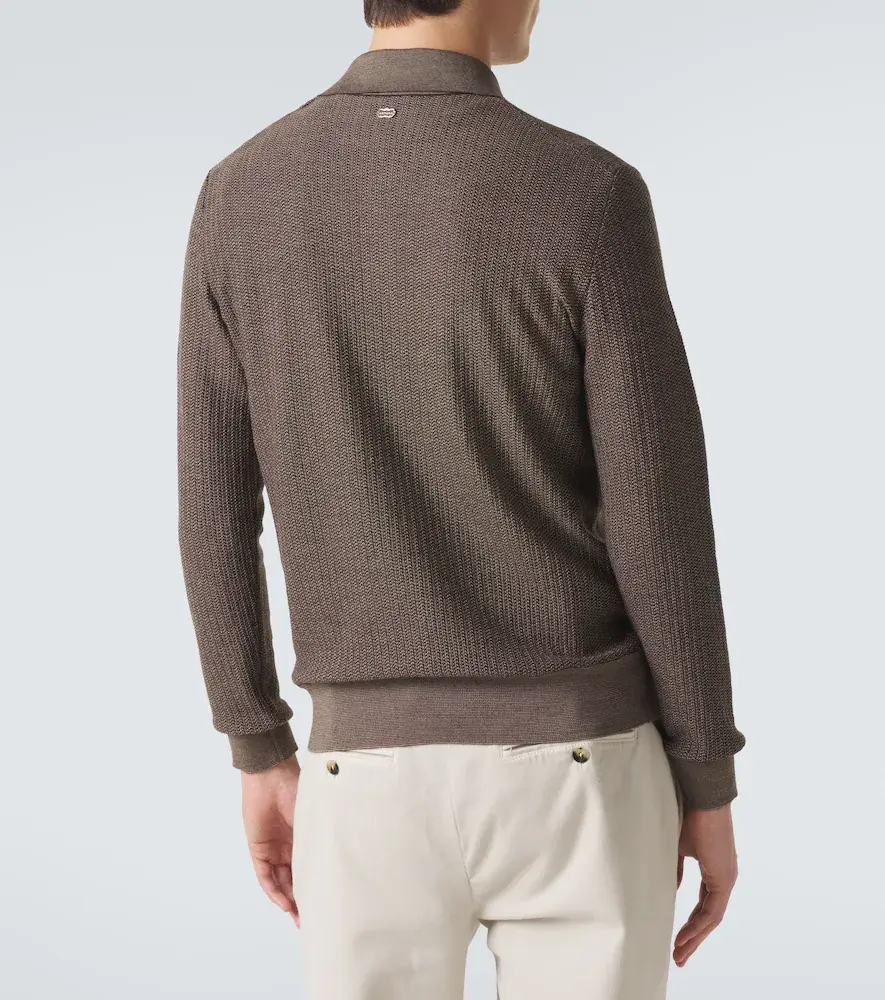 AGNONA Wool and silk polo sweater | Thumbnail 3