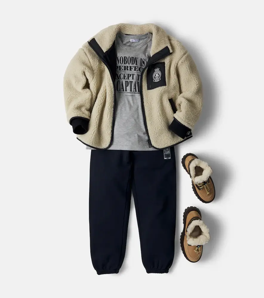 Dolce & Gabbana Kids Shearling-lined leather lace-up boots | Thumbnail 6 Dolce & Gabbana Kids Shearling-lined leather lace-up boots | Thumbnail 6