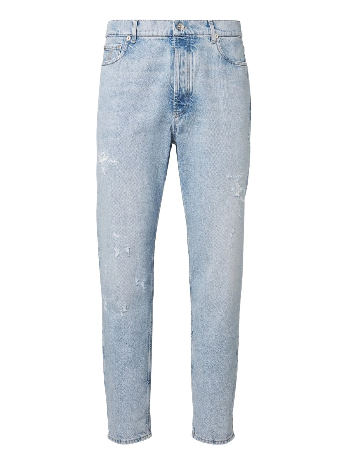 Distressed straight jeans Distressed straight jeans