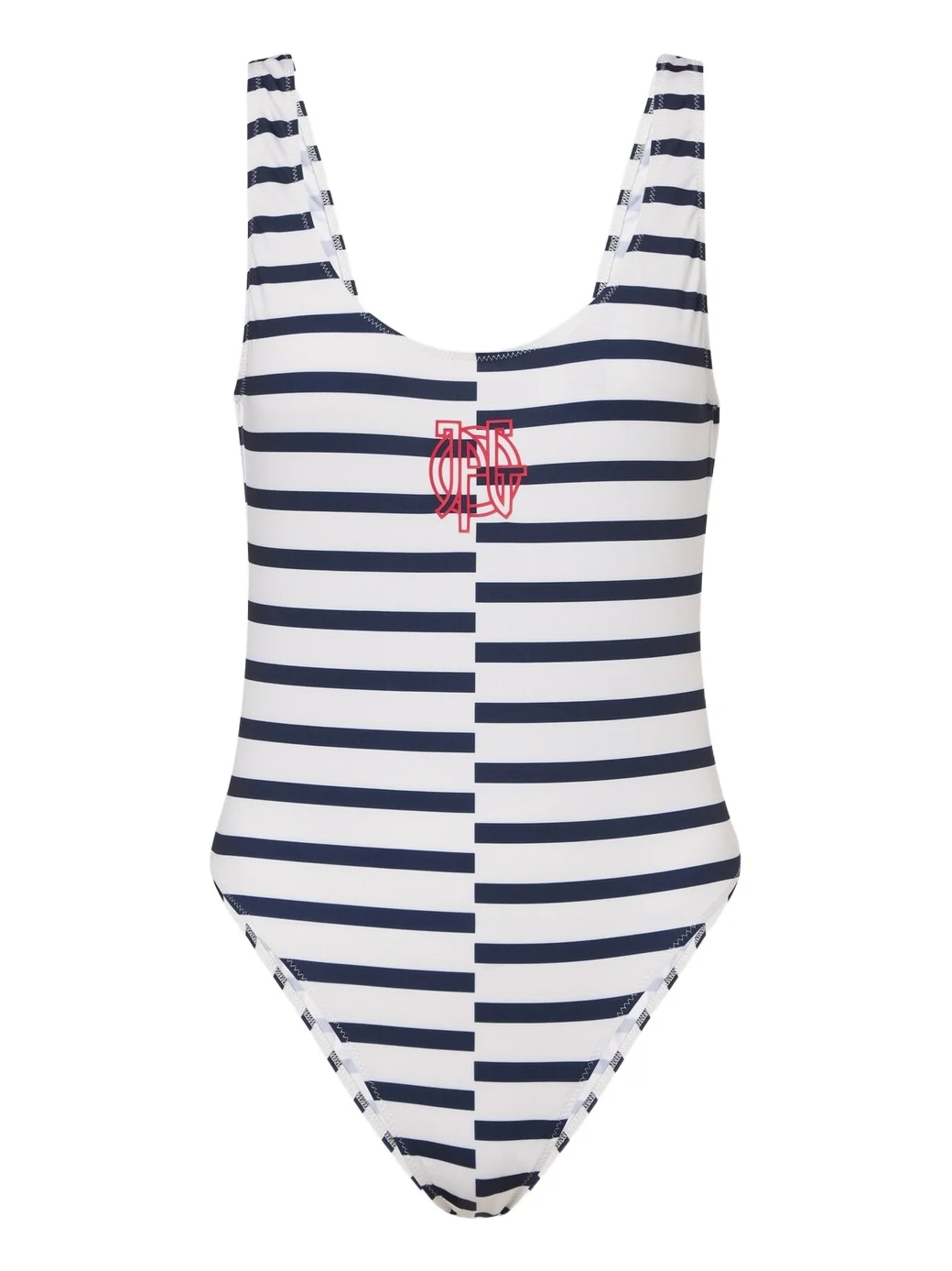 Jean Paul Gaultier Logo striped swimsuit