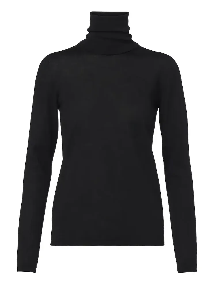 Virgin wool turtleneck sweater
