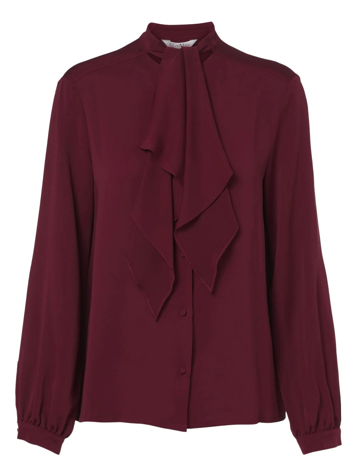 Tie-neck silk blouse