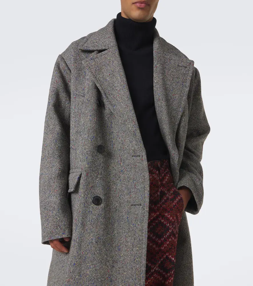 Dries Van Noten Double-breasted wool tweed coat | Thumbnail 3 Dries Van Noten Double-breasted wool tweed coat | Thumbnail 3