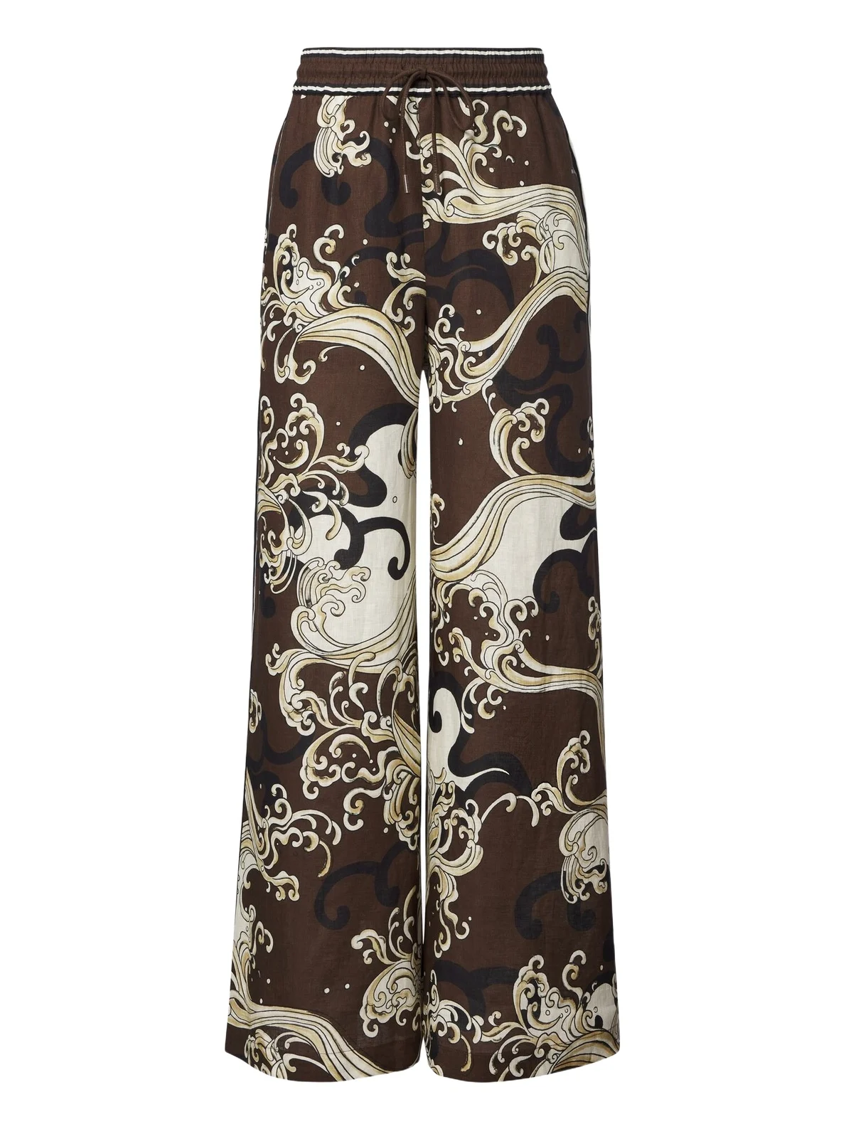 Alémais Otis printed linen wide-leg pants Alémais Otis printed linen wide-leg pants