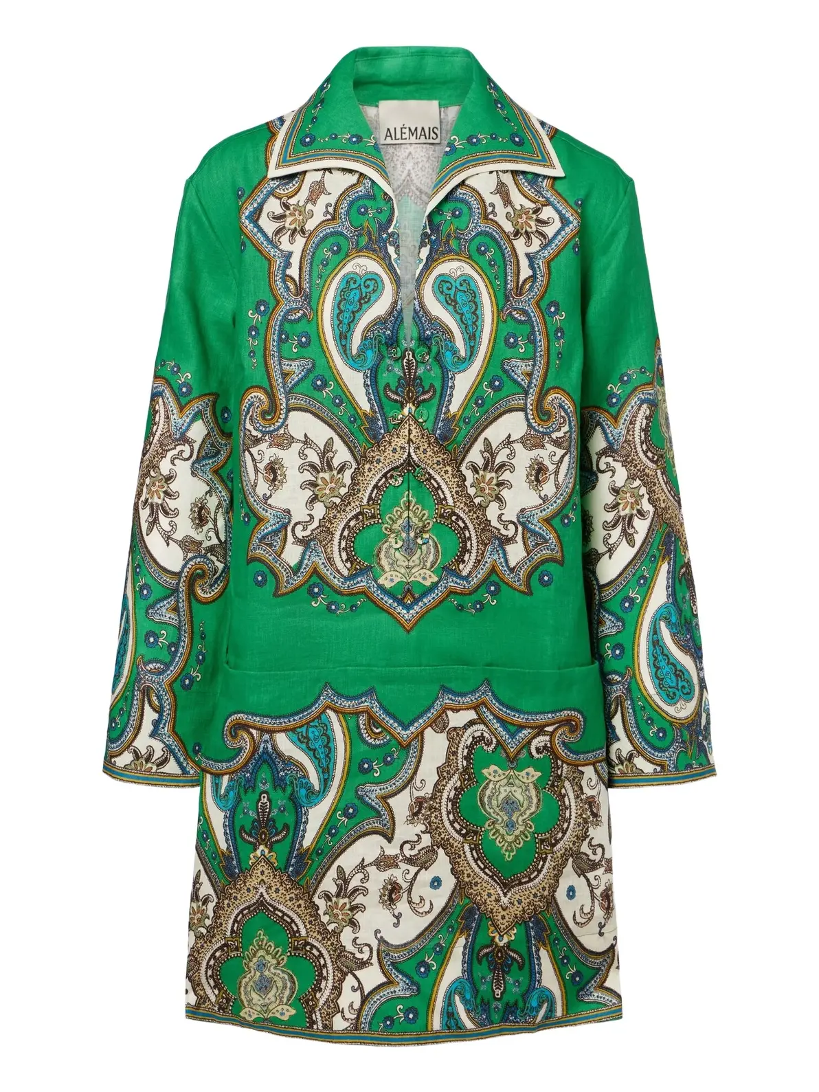 ALÉMAIS Alémais Porter printed linen minidress