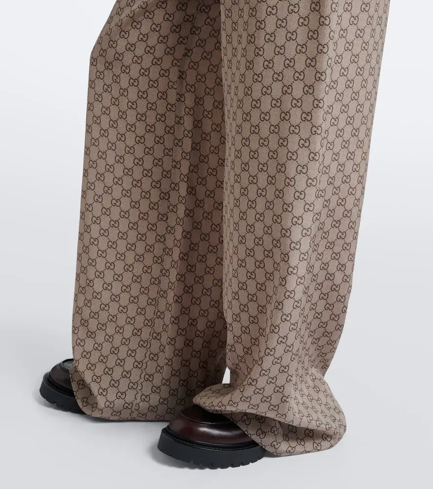 Gucci GG silk crêpe de chine palazzo pants | Thumbnail 5 Gucci GG silk crêpe de chine palazzo pants | Thumbnail 5