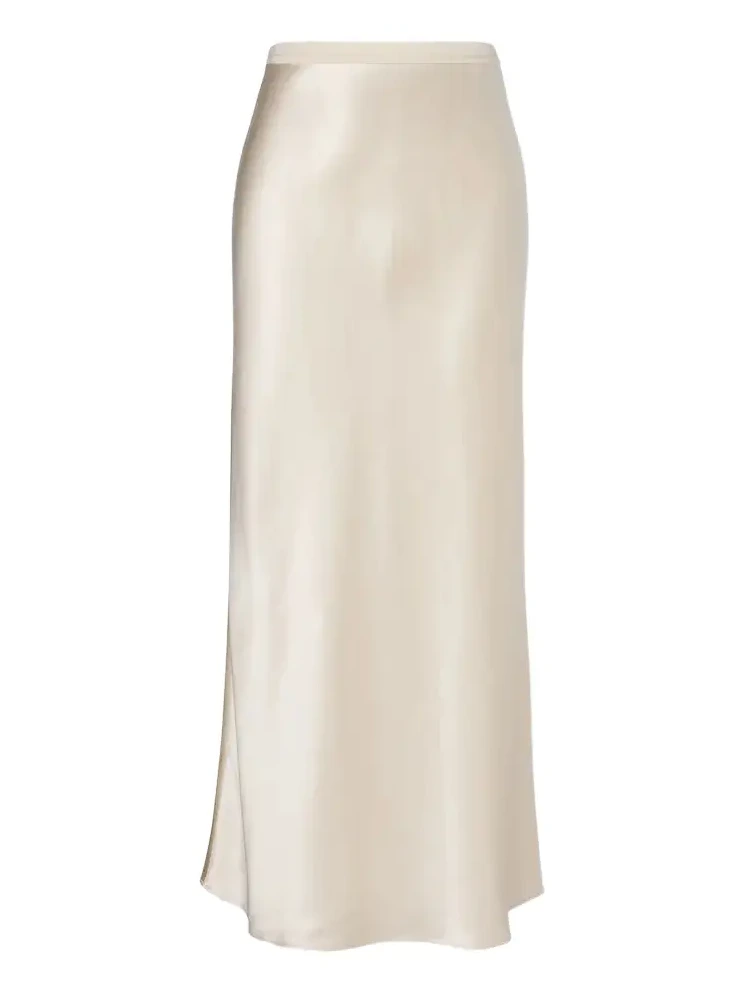 Isaak silk satin maxi skirt