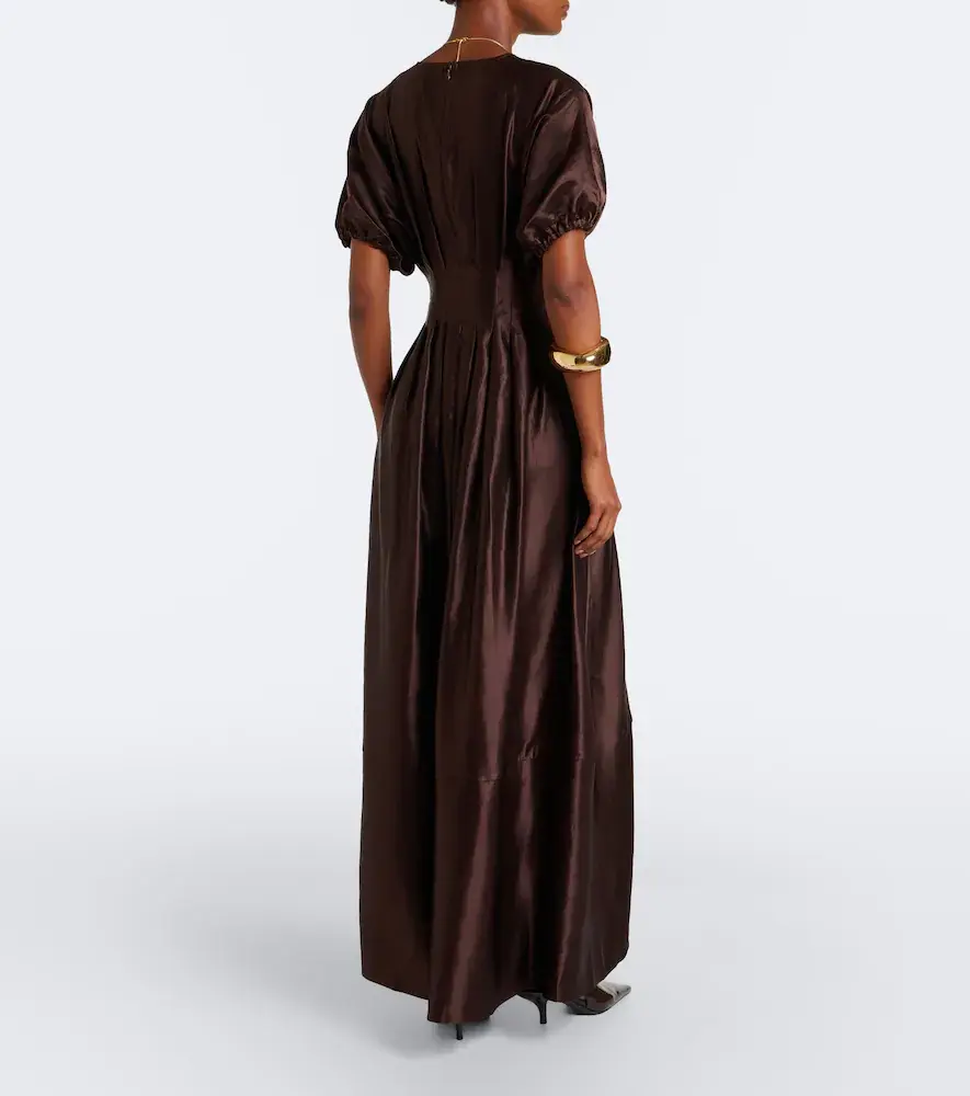 Joseph Nova pleated linen and silk maxi dress | Thumbnail 3