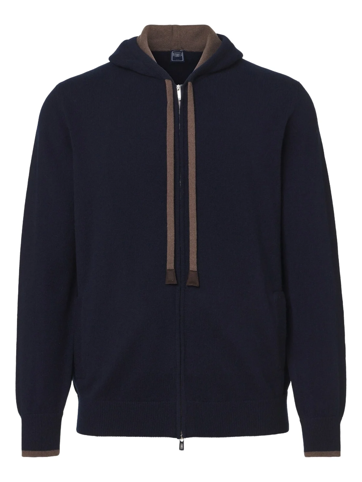 FEDELI Cashmere zip-up hoodie
