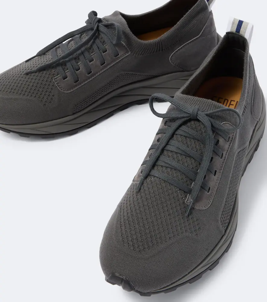 FEDELI Knitted suede-trimmed sneakers | Thumbnail 4 FEDELI Knitted suede-trimmed sneakers | Thumbnail 4