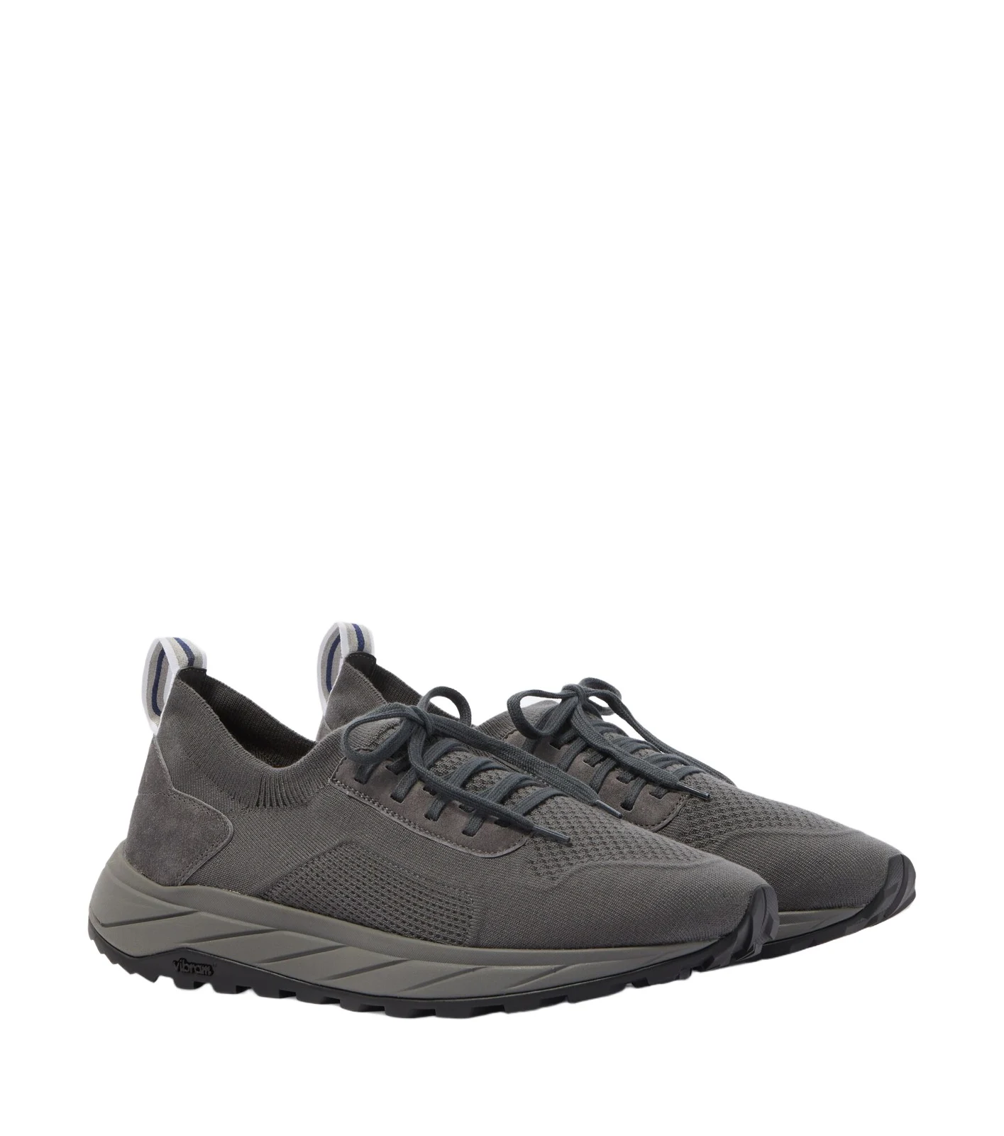 Knitted suede-trimmed sneakers Knitted suede-trimmed sneakers