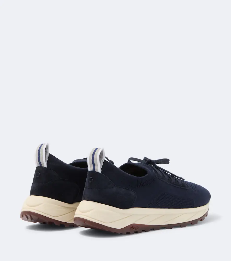 FEDELI Knitted suede-trimmed sneakers | Thumbnail 4