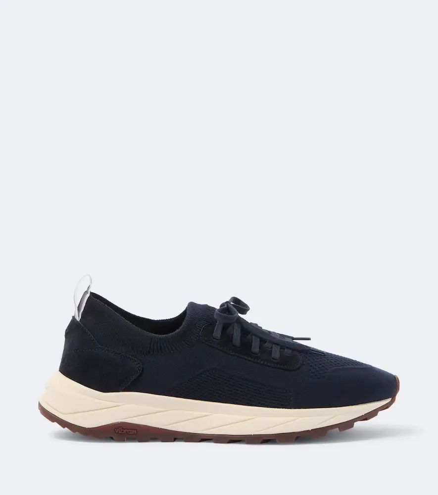 FEDELI Knitted suede-trimmed sneakers | Thumbnail 5