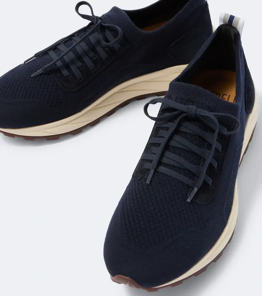 FEDELI Knitted suede-trimmed sneakers | Thumbnail 6