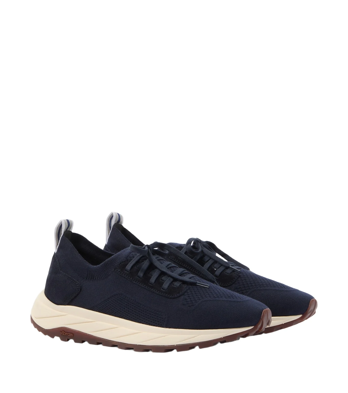 Knitted suede-trimmed sneakers Knitted suede-trimmed sneakers