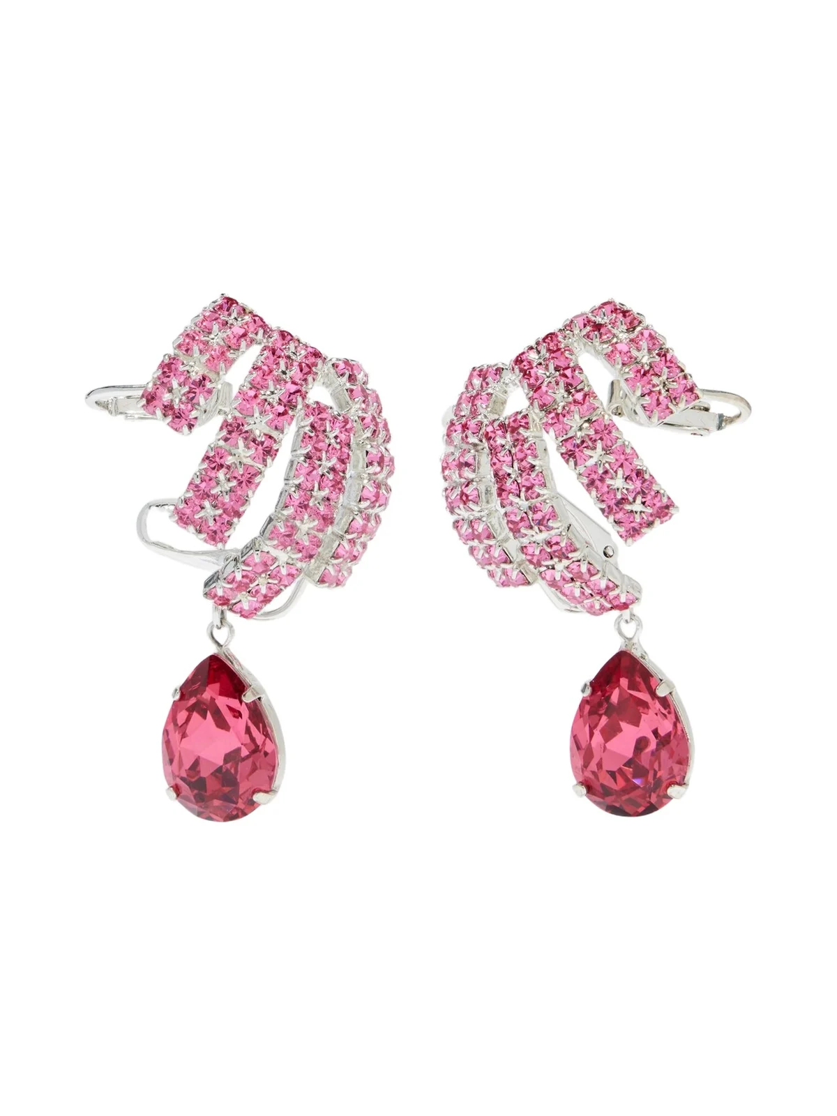 Crystal-embellished drop earrings