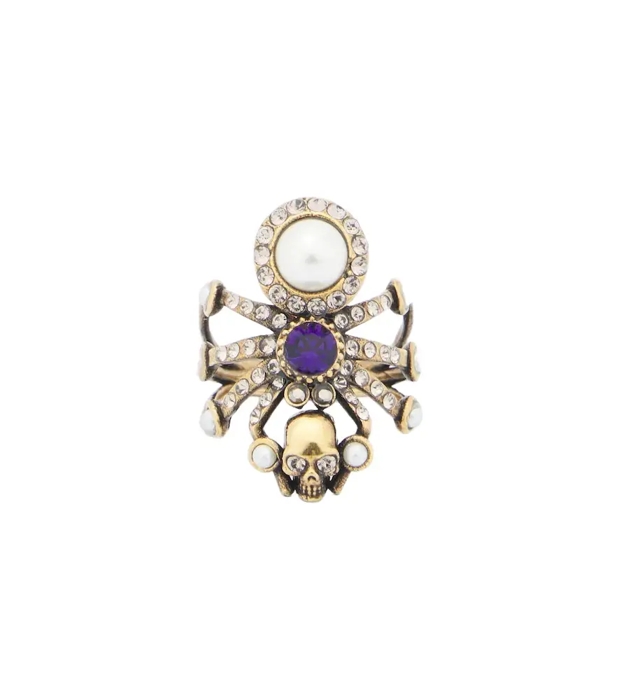 Alexander McQueen Spider embellished ring