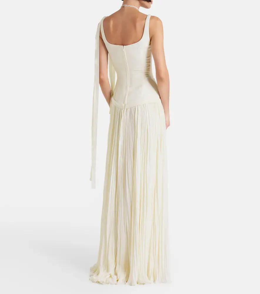 Marmar Halim Bridal Ana crêpe and chiffon gown | Thumbnail 2 Marmar Halim Bridal Ana crêpe and chiffon gown | Thumbnail 2