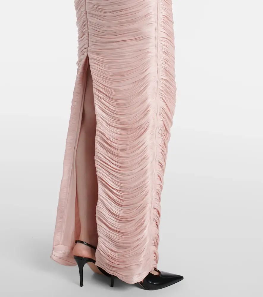 Marmar Halim Ruched silk gown | Thumbnail 2