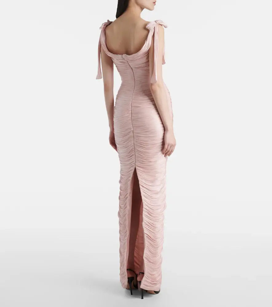 Marmar Halim Ruched silk gown | Thumbnail 6