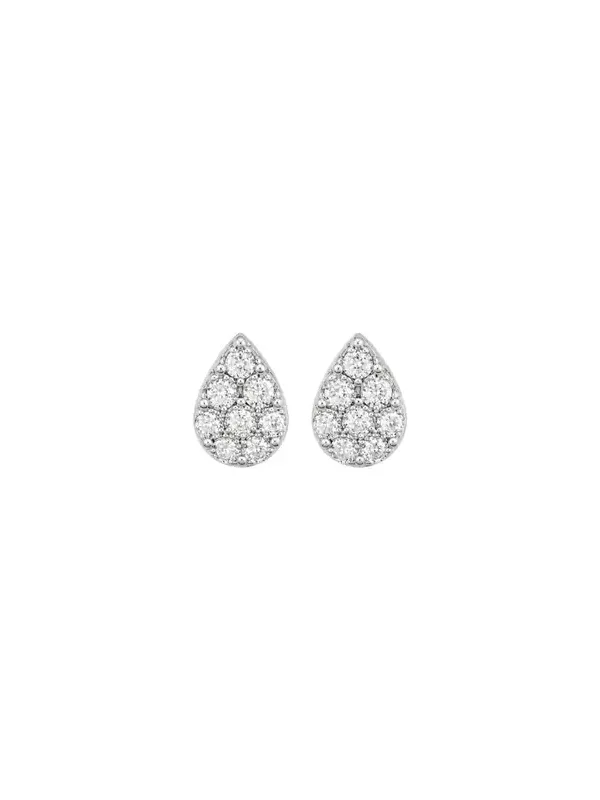 0.18ct Diamond 14K Gold Pave Pear Stud Earrings 0.18ct Diamond 14K Gold Pave Pear Stud Earrings
