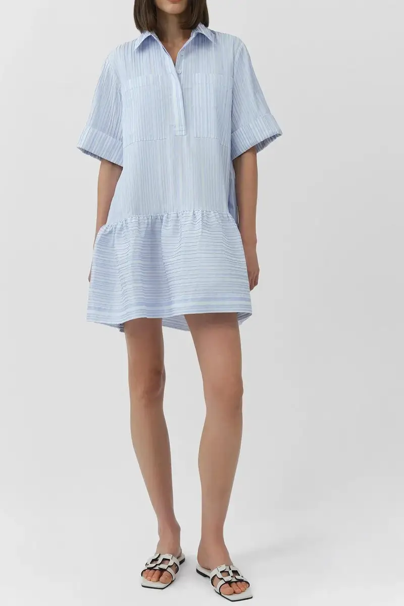 Simkhai Cris Short Sleeve Shirt Dress | Thumbnail 2 Simkhai Cris Short Sleeve Shirt Dress | Thumbnail 2