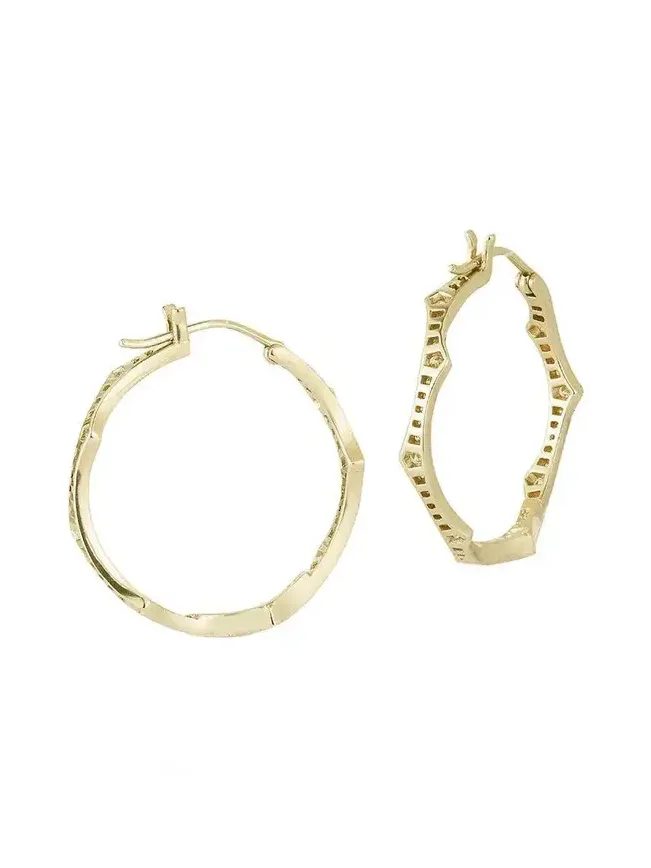 Diamond Medium Briar Hoop Earrings Diamond Medium Briar Hoop Earrings